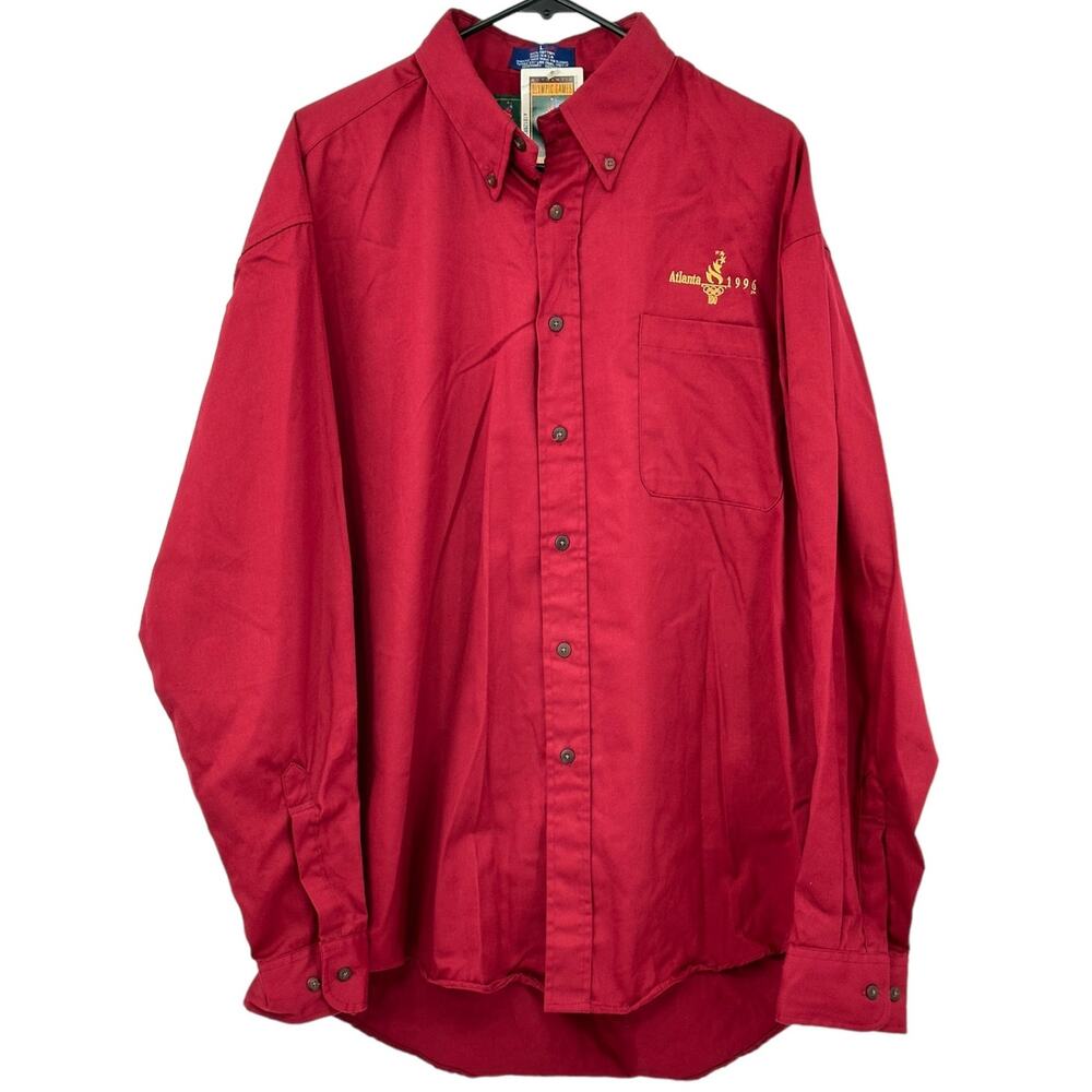 Vintage Olympic Games Collection by Terry Shirt Mens Large Red Atlanta 1996 NWT‎